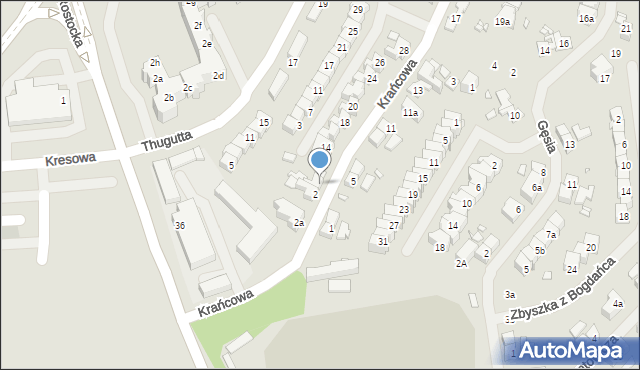 Szczecin, Krańcowa, 4, mapa Szczecina