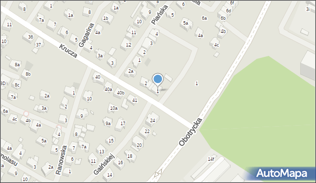 Szczecin, Krucza, 1, mapa Szczecina