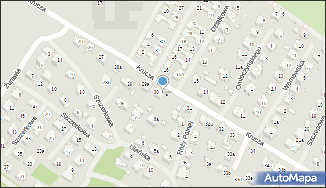 Szczecin, Krucza, 30a, mapa Szczecina