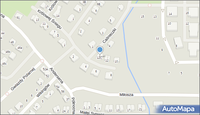 Szczecin, Królowej Śniegu, 12a, mapa Szczecina