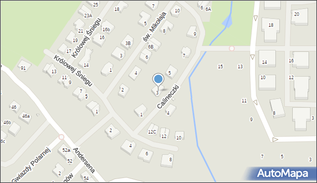 Szczecin, Królowej Śniegu, 3A, mapa Szczecina