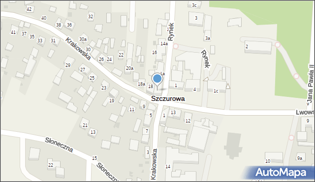 Szczurowa, Krakowska, 1a, mapa Szczurowa