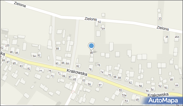 Szczurowa, Krakowska, 80, mapa Szczurowa