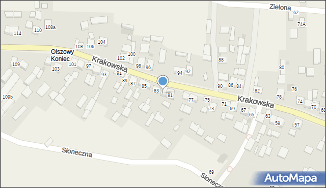 Szczurowa, Krakowska, 83a, mapa Szczurowa