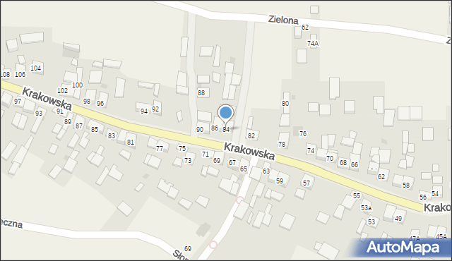 Szczurowa, Krakowska, 84, mapa Szczurowa