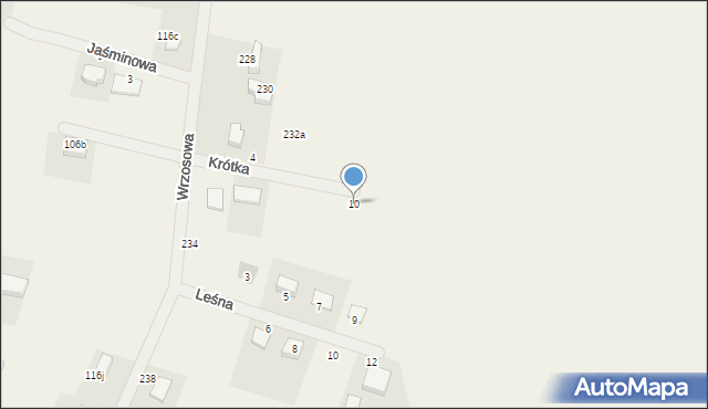 Szczytkowice, Krótka, 10, mapa Szczytkowice