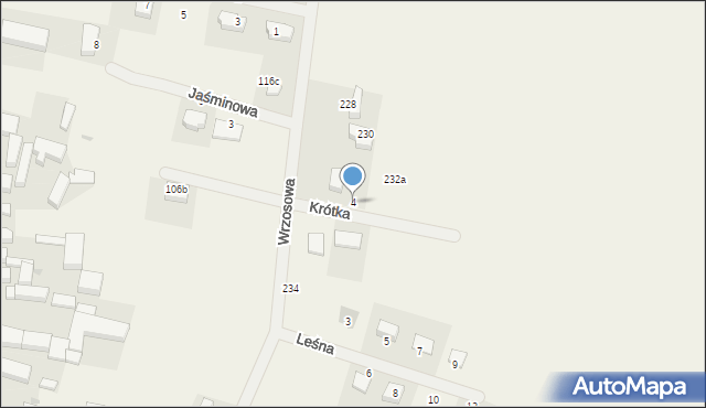 Szczytkowice, Krótka, 4, mapa Szczytkowice