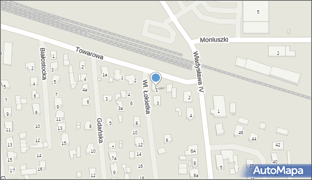 Szczytno, Króla Władysława Łokietka, 1, mapa Szczytno