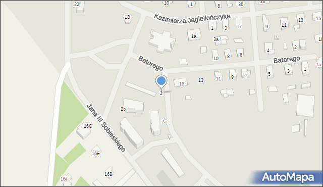 Szczytno, Królowej Jadwigi, 2, mapa Szczytno