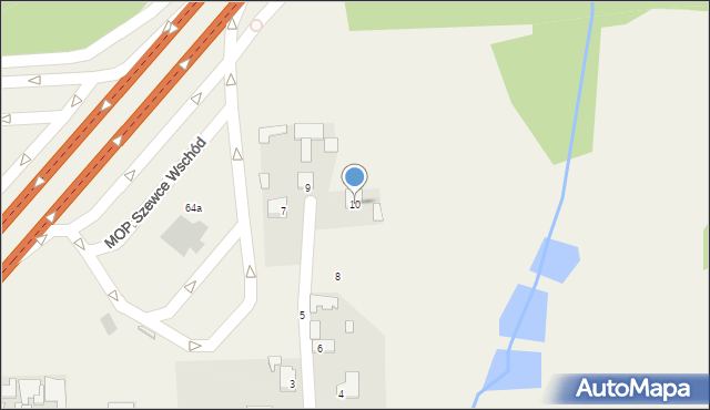 Szewce, Kredowa, 10, mapa Szewce