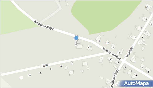Szprotawa, Kraszewskiego, 1A, mapa Szprotawa