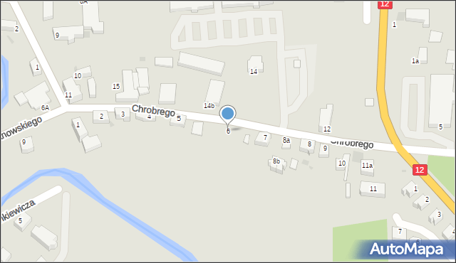Szprotawa, Króla Bolesława Chrobrego, 6, mapa Szprotawa