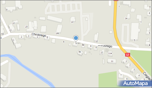 Szprotawa, Króla Bolesława Chrobrego, 7, mapa Szprotawa