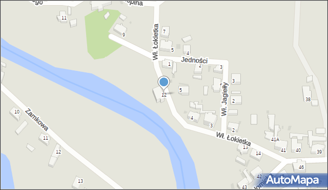 Szprotawa, Króla Władysława Łokietka, 12, mapa Szprotawa