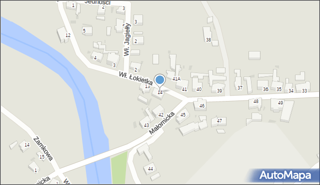 Szprotawa, Króla Władysława Łokietka, 14, mapa Szprotawa