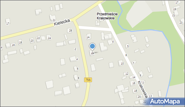 Szydłów, Krakowska, 4A, mapa Szydłów