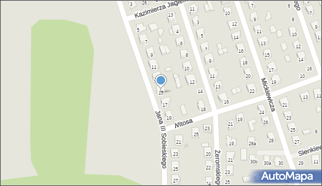 Szydłowiec, Króla Jana III Sobieskiego, 15, mapa Szydłowiec