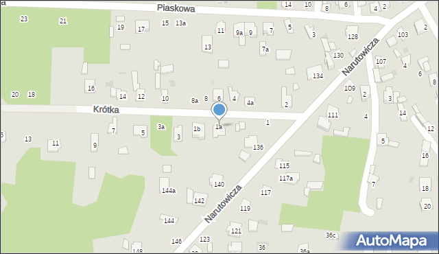 Szydłowiec, Krótka, 1a, mapa Szydłowiec