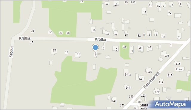 Szydłowiec, Krótka, 9, mapa Szydłowiec