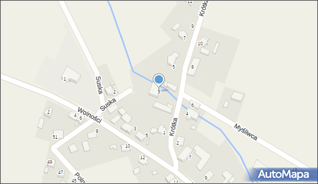 Szymiszów, Krótka, 3, mapa Szymiszów