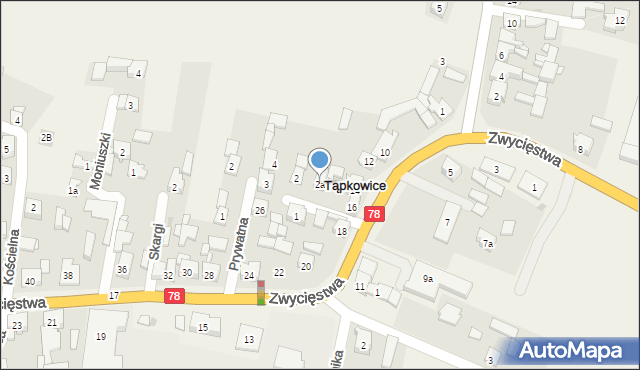 Tąpkowice, Krasickiego Ignacego, bp., 2a, mapa Tąpkowice