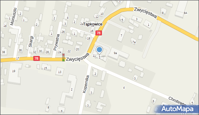Tąpkowice, Króla Bolesława Chrobrego, 1, mapa Tąpkowice