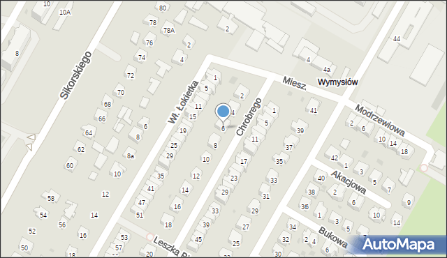 Tarnobrzeg, Króla Bolesława Chrobrego, 6, mapa Tarnobrzegu