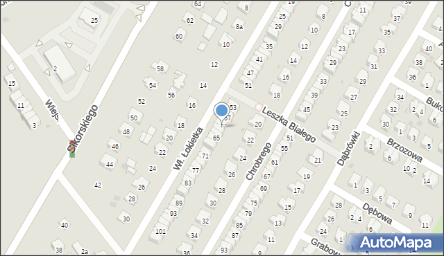 Tarnobrzeg, Króla Władysława Łokietka, 61, mapa Tarnobrzegu