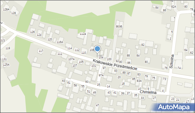 Tarnogóra, Krakowskie Przedmieście, 106, mapa Tarnogóra