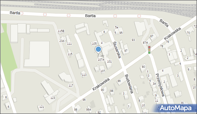 Tarnów, Krakowska, 109, mapa Tarnów