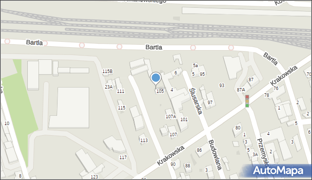 Tarnów, Krakowska, 109B, mapa Tarnów