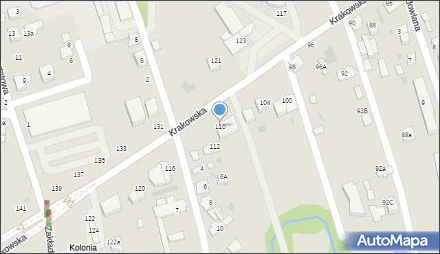 Tarnów, Krakowska, 110, mapa Tarnów