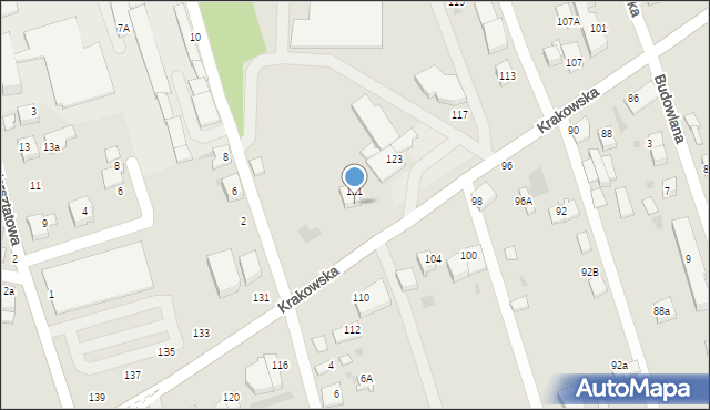 Tarnów, Krakowska, 125, mapa Tarnów