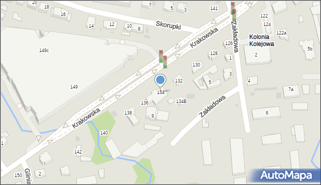 Tarnów, Krakowska, 134, mapa Tarnów