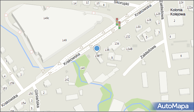 Tarnów, Krakowska, 138, mapa Tarnów