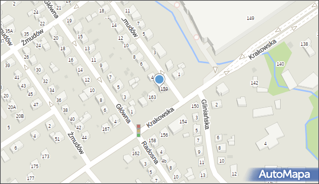 Tarnów, Krakowska, 161, mapa Tarnów