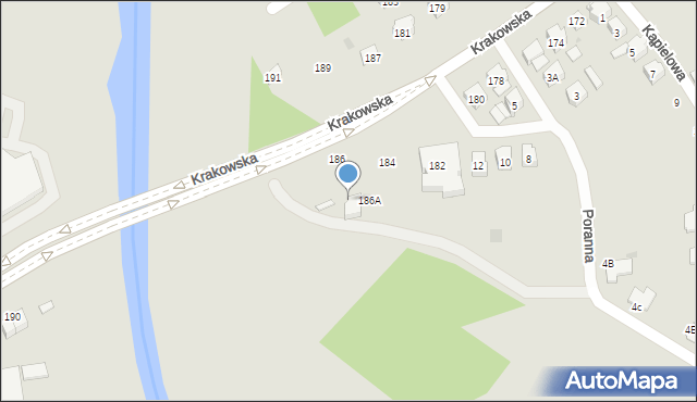 Tarnów, Krakowska, 188, mapa Tarnów