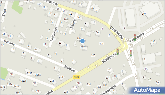 Tarnów, Krakowska, 207, mapa Tarnów