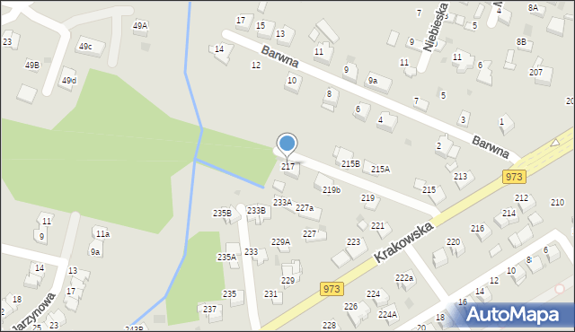 Tarnów, Krakowska, 217, mapa Tarnów