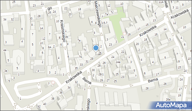 Tarnów, Krakowska, 27, mapa Tarnów