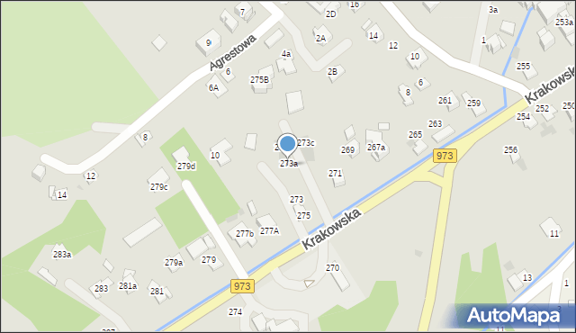 Tarnów, Krakowska, 273a, mapa Tarnów