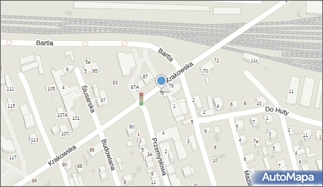 Tarnów, Krakowska, 78, mapa Tarnów