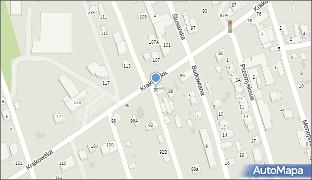 Tarnów, Krakowska, 90, mapa Tarnów