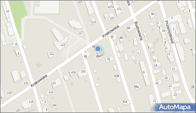 Tarnów, Krakowska, 96A, mapa Tarnów