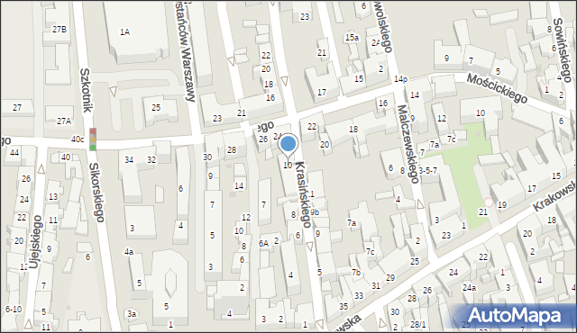 Tarnów, Krasińskiego Zygmunta, 10, mapa Tarnów