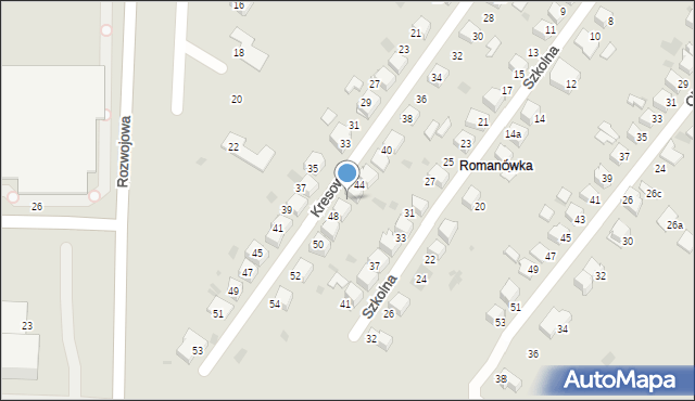 Tarnów, Kresowa, 46, mapa Tarnów