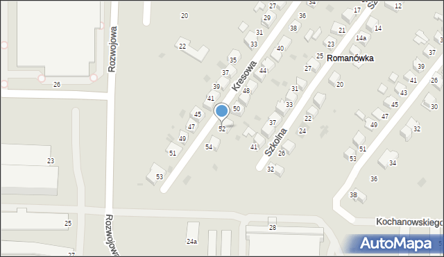 Tarnów, Kresowa, 52, mapa Tarnów