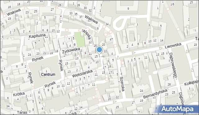 Tarnów, Kręta, 17, mapa Tarnów