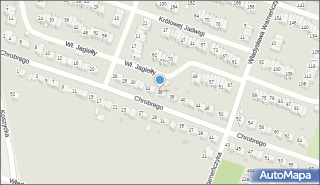 Tarnów, Króla Bolesława Chrobrego, 36, mapa Tarnów