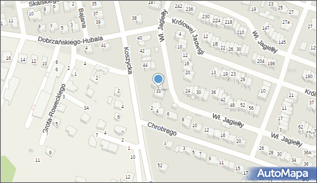 Tarnów, Króla Władysława Jagiełły, 11, mapa Tarnów